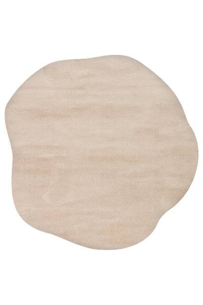 Vera Morfea Hav Toz Vermez Bej Asimetrik Halı Yumuşak Tuşe Modern Yatak Odası Koridor Salon Halısı - bej 03