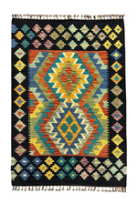 Heritage Black Framed Ethnic Pattern Root Dye Handmade Natural Yarn Traditional Kilim Collection - Red