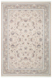 Safavi Beige Ethnic Patterned Retro Acrylic Fringed Vintage Tightly Woven Classic Living Room Rug