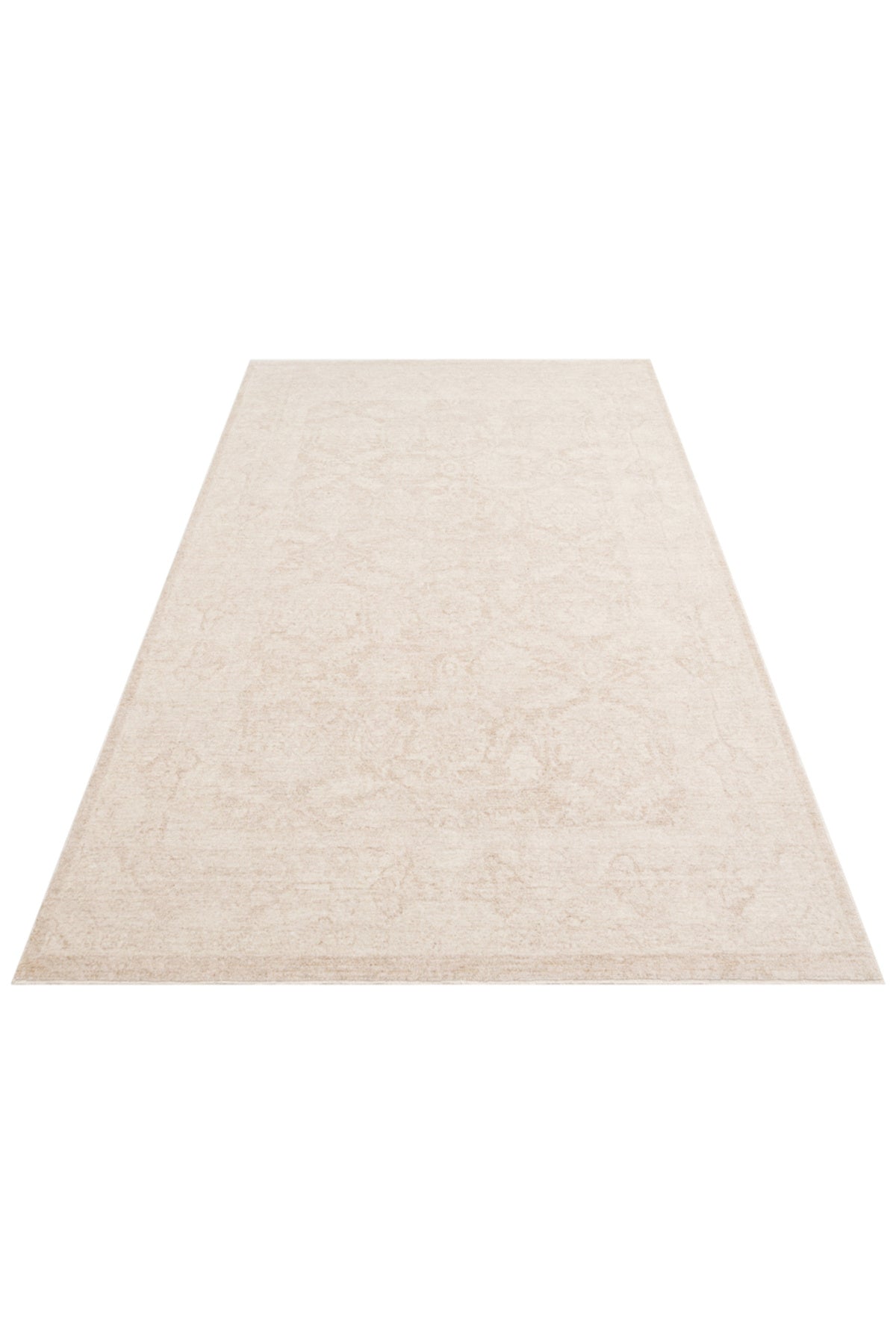 Antique Persian Vintage Classic Cream Ethnic Motif Polyester Authentic Hallway Kitchen Living Room Rug