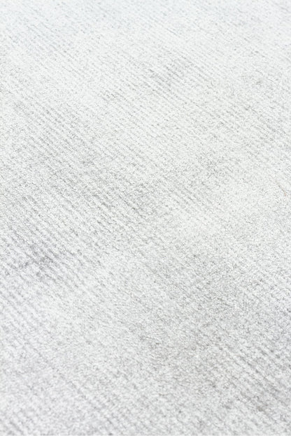 Alure Gri El Dokuma Saf Bambu Halı Lüks Yumuşak Minimalist Modern Salon ve Oturma Odası Halısı - Gri