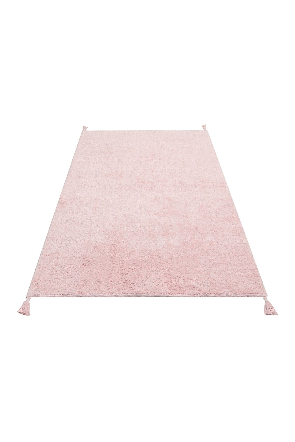 Bonny Düz Pembe Minimal Yıkanabilir Kaydırmaz Taban Yumuşak Yüzeyli Çocuk Odası Halısı - Bordo