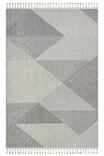 KELY Grey Textured Geometric Pattern Modern Rug Non-Shedding Woven Living Room Kitchen Hallway Rug - Blue