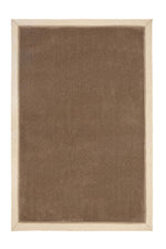 GRANDE Brown Bordered Rug Velvet Soft Textured Modern Premium Stylish Living Room Rug