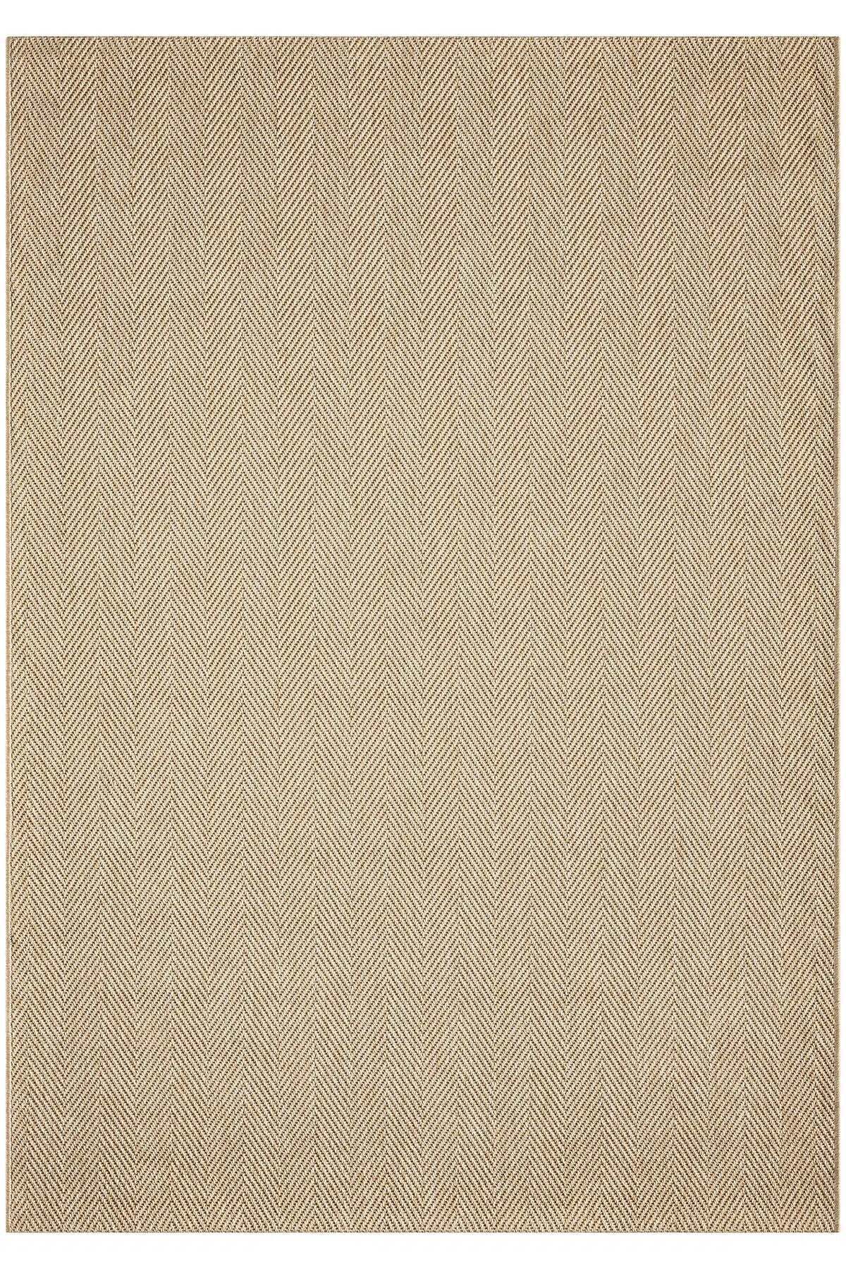 KORDANO Bej Balık Sırtı Dokulu Sisal Modern Kilim Kolay Temizlenebilir İskandinav Salon Halısı - Turkuaz