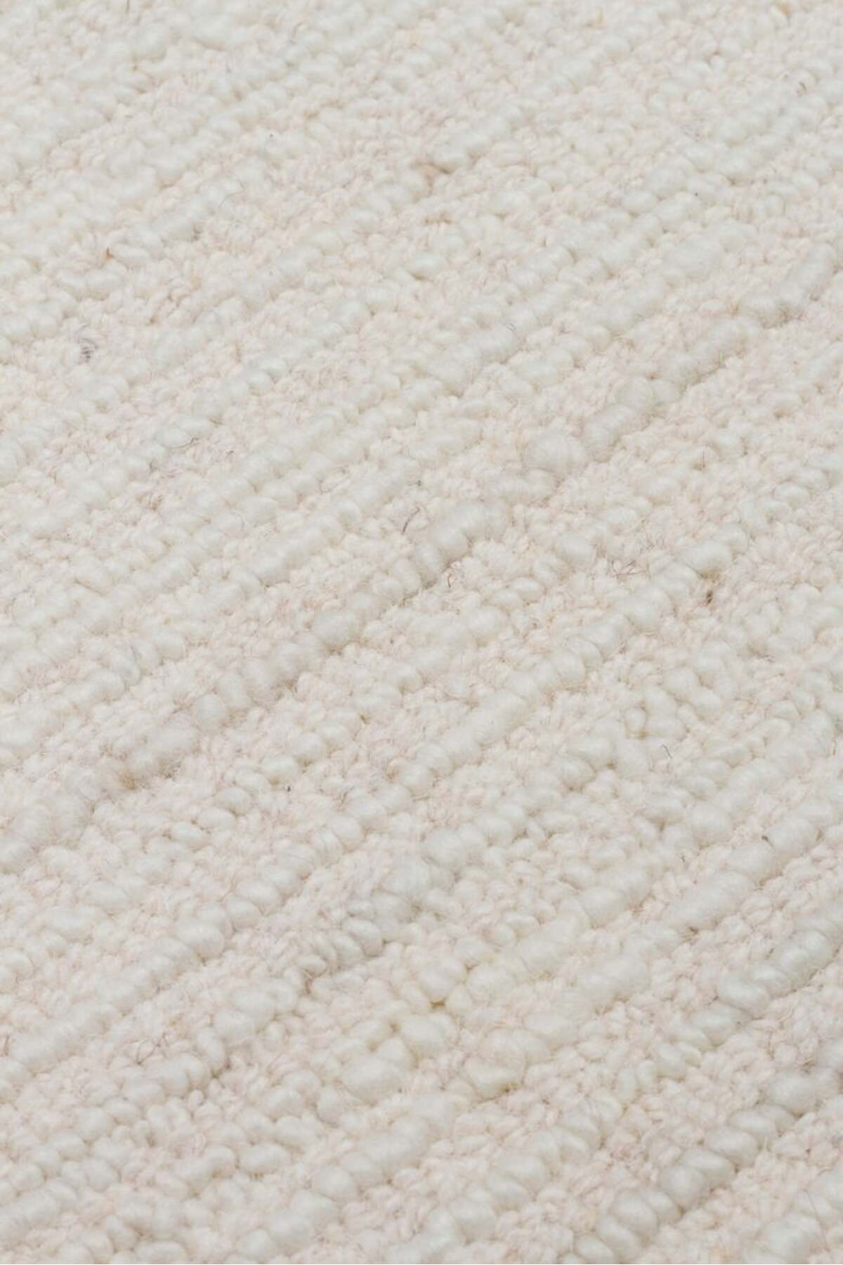 SORA Ekru El Dokuma Yün Pamuk Halı Doğal Dokulu Modern İskandinav Salon Oturma Odası Halısı - Ekru