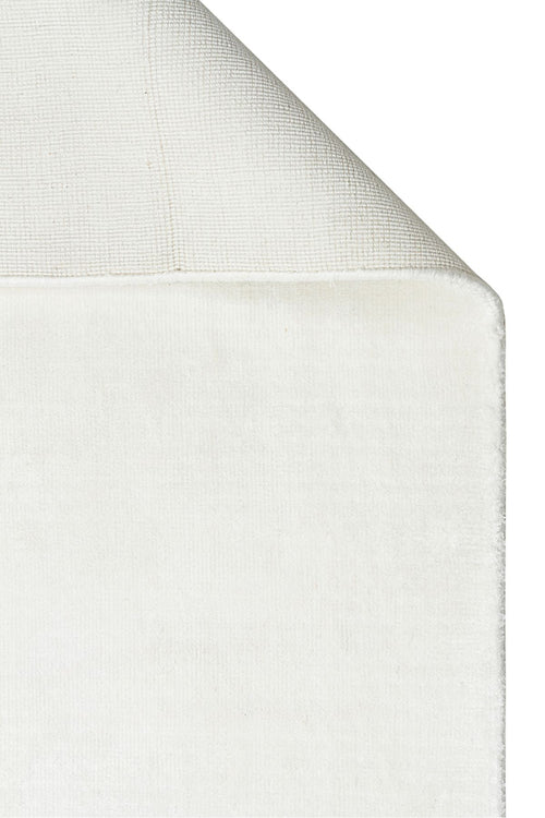 Alure Beyaz El Dokuma Saf Bambu Halı Lüks Yumuşak Minimalist Modern Salon ve Oturma Odası Halısı - Beyaz
