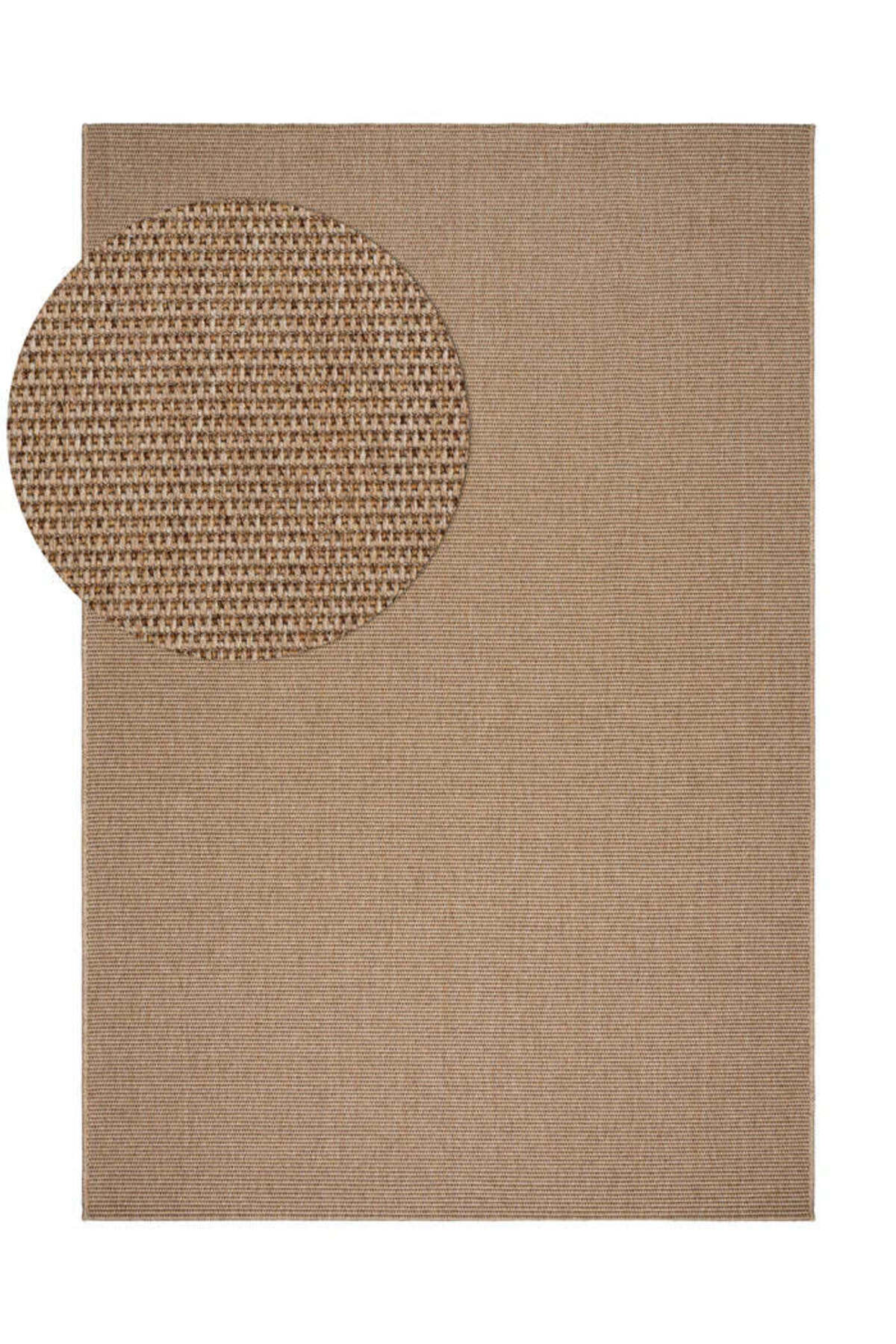 Sisalo Suit Bej Doğal Sisal Jüt Görünümlü Modern Bohem İskandinav Minimal Salon Halısı - Bej