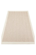 MERLIN Gray Fishbone Textured Non-Slip Kilim Modern Scandinavian Non-Shedding Living Room Hallway Rug - Cream