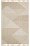 KELY Beige Cream Geometric Patterned Textured Modern Rug Non-Shedding Woven Living Room Kitchen Hallway Rug - Yellow