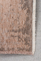LESSI Vizon Soyut Desenli Kaymaz Yıkanabilir Tabanlı Kilim Şönil Pamuk Vintage Salon Halısı - Bordo