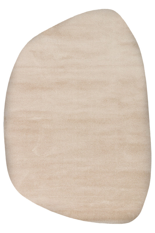 Vera Morfea Modern Asimetrik Bej Halı Hav Toz Vermez Yumuşak Tuşe Yatak Odası Koridor Salon Halısı - Bej 02