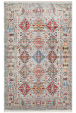 VERDA Blue Non-Slip Washable Rug Ancient Ethnic Pattern Modern Thin Living Room Rug