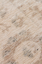 LESSI Bej Etnik Desenli Kaymaz Yıkanabilir Tabanlı Kilim Şönil Pamuk Vintage Salon Halısı - Turuncu