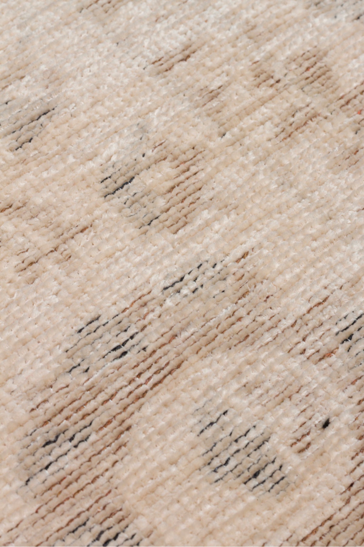 LESSI Bej Etnik Desenli Kaymaz Yıkanabilir Tabanlı Kilim Şönil Pamuk Vintage Salon Halısı - Turuncu