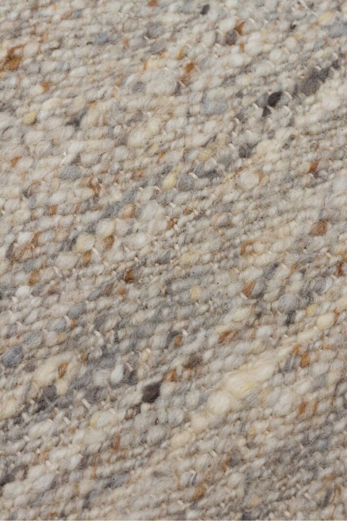 ELSİRA Gri El Dokuma %100 Yeni Zelanda Yünü Doğal Dokulu Modern İskandinav Salon Halısı - Gri