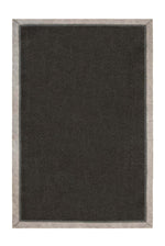 GRANDE Anthracite Bordered Rug Velvet Soft Textured Modern Premium Stylish Living Room Rug