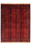 Handwoven Burgundy Star Pattern Afghan Bilicik Rug, 100% Wool, Natural Dye, Traditional Authentic Living Room Rug - Navy Blue