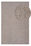Matmazel Beige Natural Wool Modern Scandinavian Textured Hand-Woven Look Premium Decorative Living Room Rug