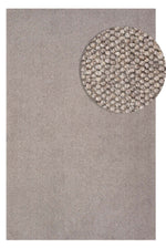 Matmazel Beige Natural Wool Modern Scandinavian Textured Hand-Woven Look Premium Decorative Living Room Rug
