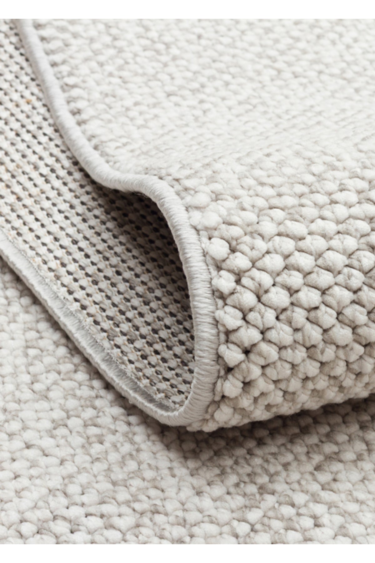 VALEN Gri Sisal Modern Dokulu Hav Toz Vermez Polyester Salon Mutfak Koridor Yatak Odası Halısı - Gri