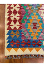 EFSANE Etnik El Dokuma Anadolu Desenli Kök Boya Kilim Vintage Bohem Salon Dekoratif Kilim - Çok Renkli