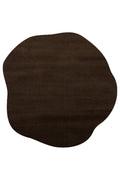 VERA MULTİ MORFEA Amorf Yumuşak Kahverengi Modern Dekoratif Mikro Polyester Minimal Salon Halısı - Siyah