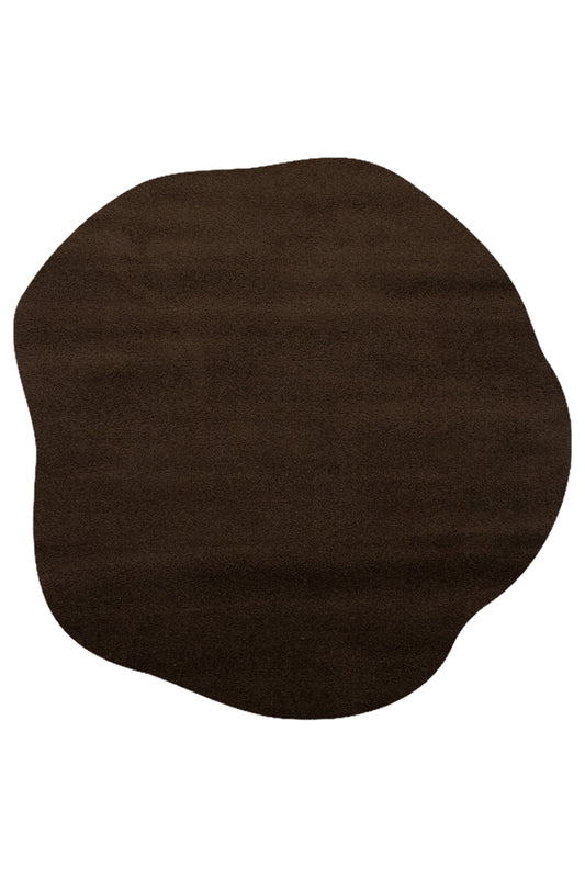 VERA MULTİ MORFEA Amorf Yumuşak Kahverengi Modern Dekoratif Mikro Polyester Minimal Salon Halısı - Siyah