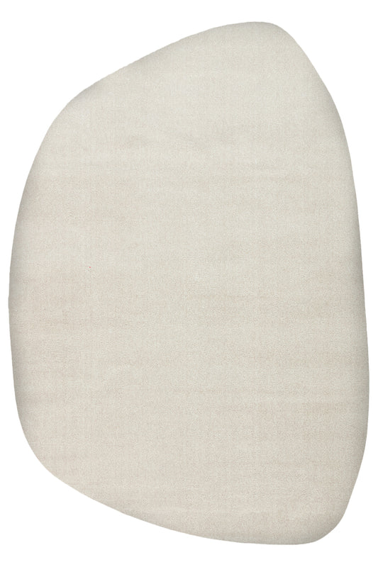 Vera Morfea Modern Açık Gri Asimetrik Düz Halı Hav Toz Vermez Yumuşak Tuşeli Şık Salon Halısı - Açık Gri 01