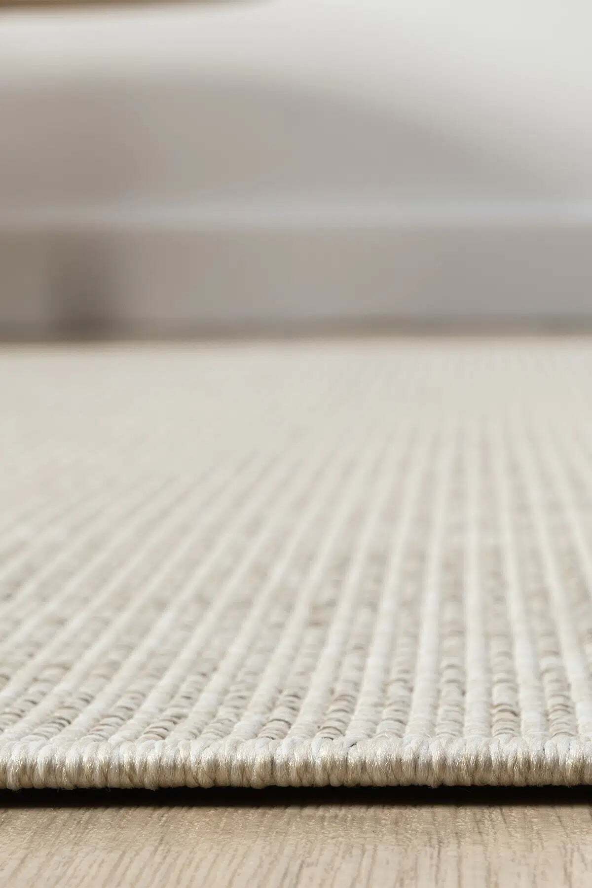 KORDANO Doğal Sisal Dokulu Modern Krem Kilim Kolay Temizlenebilir İskandinav Salon Halısı - Haki
