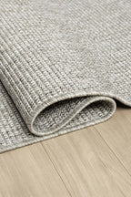 KORDANO Gri Dokulu Doğal Sisal Saçaklı Modern Kilim Kolay Temizlenebilir İskandinav Salon Halısı - Pembe