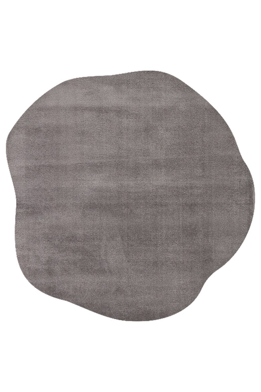 Vera Morfea Hav Toz Vermez Antrasit Asimetrik Düz Halı Yumuşak Tuşeli Modern Şık Salon Halısı - Antrasit 03