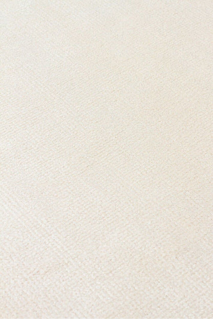 Luma Krem Tek Renk Sade Saf Bambu Doğal Malzeme Halı Minimalist Parlak Modern Lüks Salon Halısı - Krem