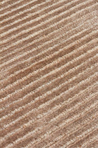 Siena Brown El Dokuma Teknikleriyle Özenle Üretilmiş, Doğal Bambu, Yün Karışımlı Salon Halısı - Kahverengi