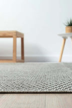 KORDANO Gri Doğal Sisal Kolay Temizlenebilir Dokulu Modern Kilim İskandinav Salon Halısı - Şeffaf