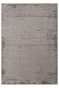 LESSI Gri Soyut Desenli Kaymaz Yıkanabilir Tabanlı Kilim Şönil Pamuk Vintage Salon Halısı - Haki