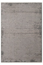 LESSI Gri Soyut Desenli Kaymaz Yıkanabilir Tabanlı Kilim Şönil Pamuk Vintage Salon Halısı - Haki
