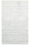 PEARLY Grey Flat Modern Shiny Non-Shedding Soft Texture Washable Living Room Rug with Non-Slip Backing - Silver