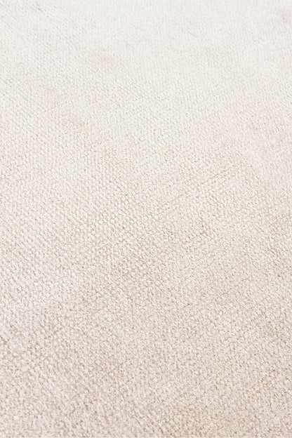 Luma Vizon Tek Renk Sade Saf Bambu Doğal Malzeme Halı Minimalist Parlak Modern Lüks Salon Halısı - Vizon