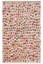 Efsun Handmade Colorful Ethnic Pattern Lyocell Special Loom Fringed Living Room Rug