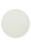 LESSI White Textured Non-Slip Round Base Kilim Chenille Cotton Modern Living Room Kitchen Hallway Rug - Leaves No Fingerprints Dark Inox