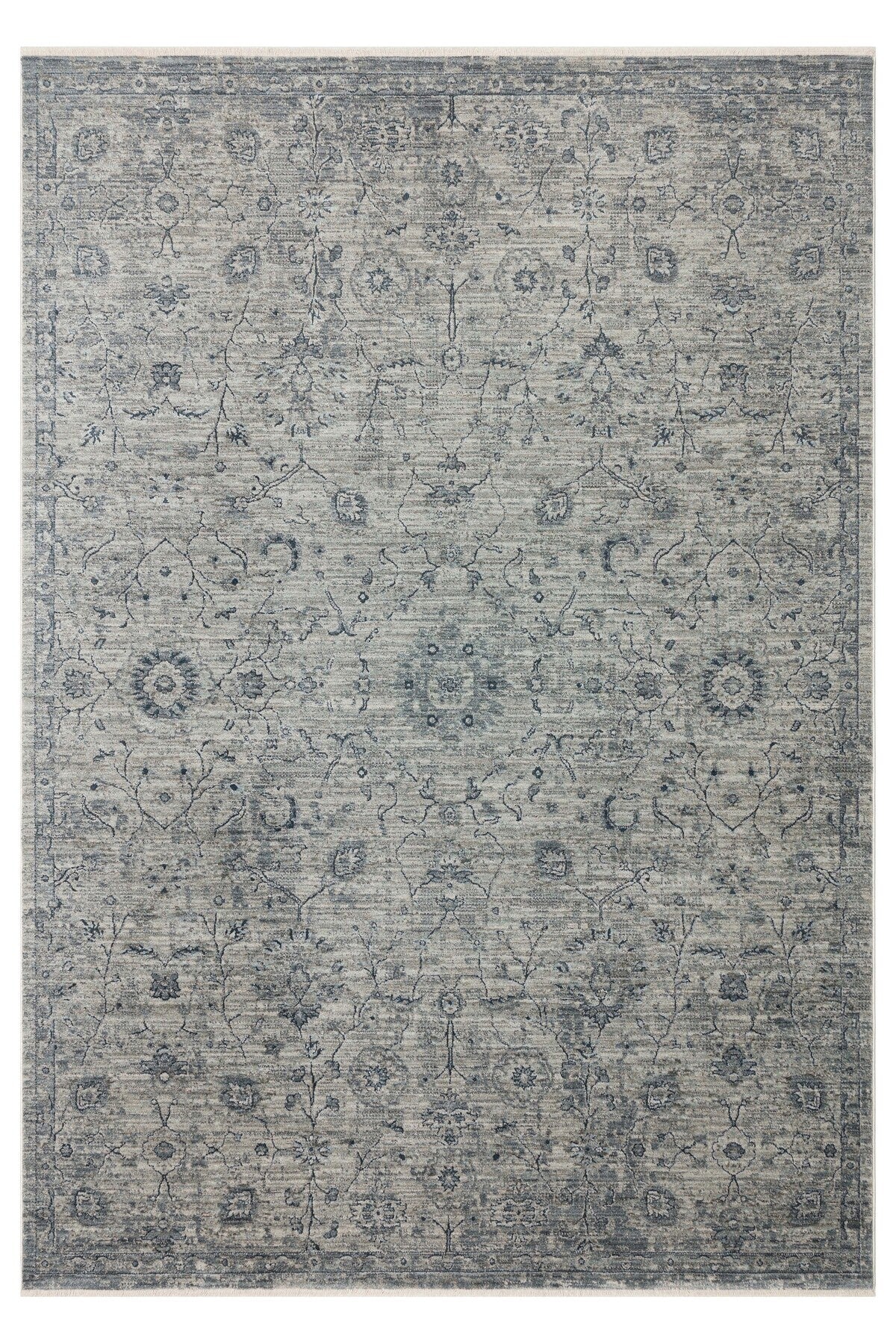 ZAHRA Mavi Memlük Desenli Halı Motifli Geleneksel Vintage Büyük Klasik Salon Yatak Odası Halısı - Mavi
