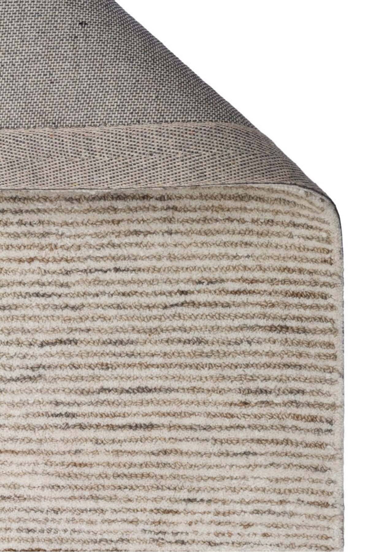 ARVEN Gri Yünlü Modern Dokulu Tek Renk Premium Yumuşak Dokulu Salon Oturma Odası Halısı - Gri
