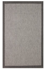 MERLIN Dark Grey Herringbone Textured Non-Slip Kilim Scandinavian Non-Shedding Living Room Hallway Rug