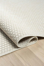 KORDANO Krem Doğal Sisal Dokulu Modern Kilim Kolay Temizlenebilir İskandinav Salon Halısı - Krem