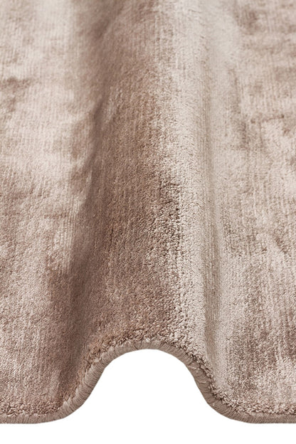 Alure Kahverengi El Dokuma Saf Bambu Halı Lüks Yumuşak Minimal Modern Salon ve Oturma Odası Halı - Kahverengi