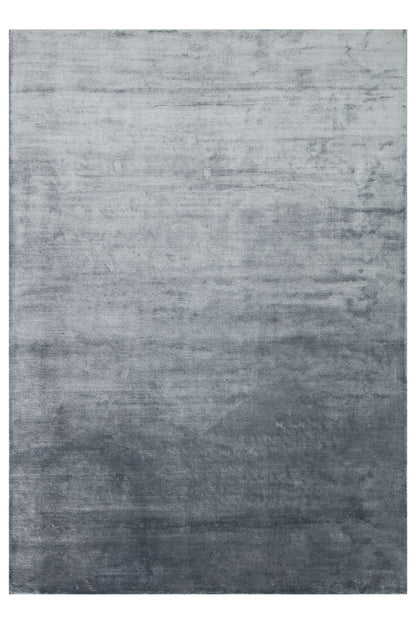 Alure Siyah El Dokuma Saf Bambu Halı Lüks Yumuşak Minimalist Modern Salon ve Oturma Odası Halısı - Charcoal