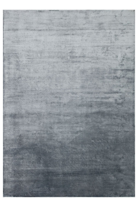Alure Siyah El Dokuma Saf Bambu Halı Lüks Yumuşak Minimalist Modern Salon ve Oturma Odası Halısı - Charcoal