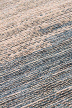 MİRA Çift Taraflı Bej Mavi Yıkanabilir Kilim Modern Ombre Renk Geçişli Polyester Şönil Kilim - Bej