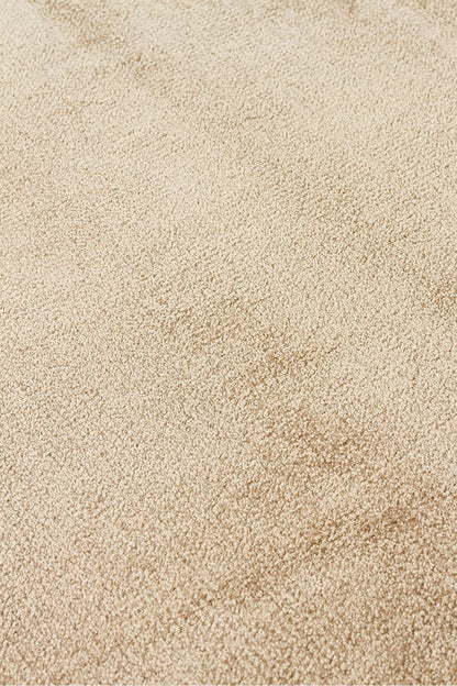 Luma Bej Tek Renk Sade Saf Bambu Doğal Malzeme Halı Minimalist Parlak Modern Lüks Salon Halısı - Bej